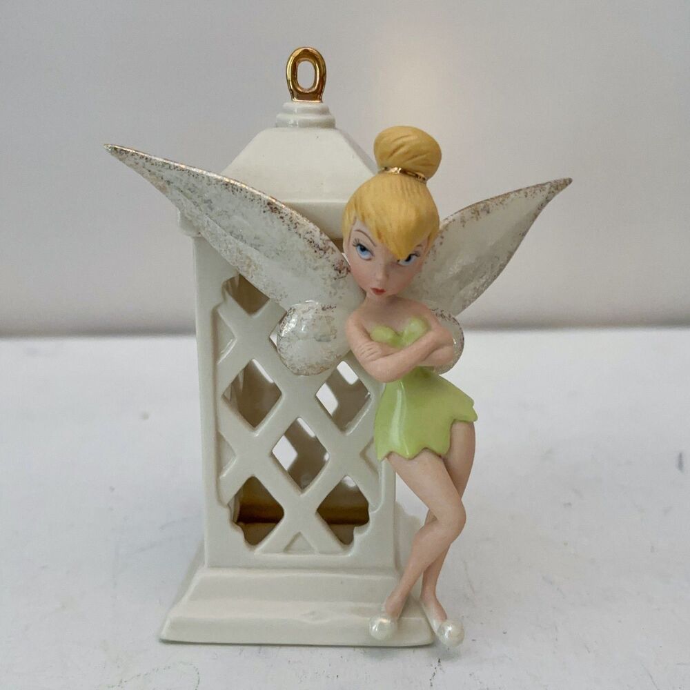 Lenox Pixie Bright Disney Tinker Bell Fairy Figurine Lantern Light Works